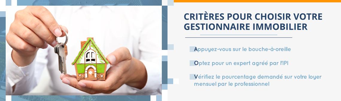 Choix d'un gestionnaire immobilier